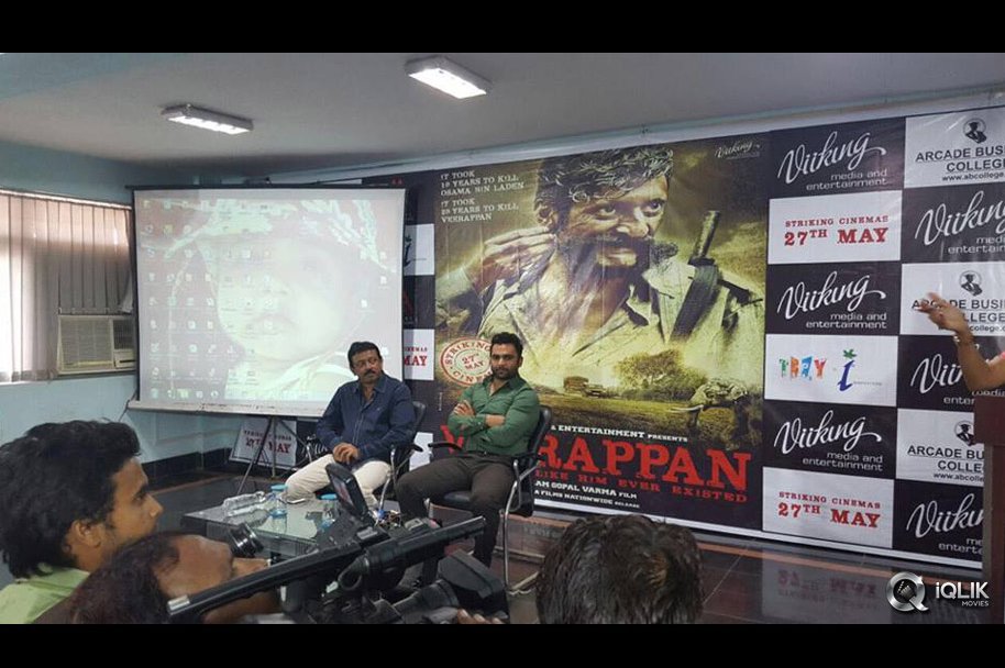 Ram-Gopal-Varma-and-Sachiin-Joshi-in-Patna-To-Promote-Veerappan